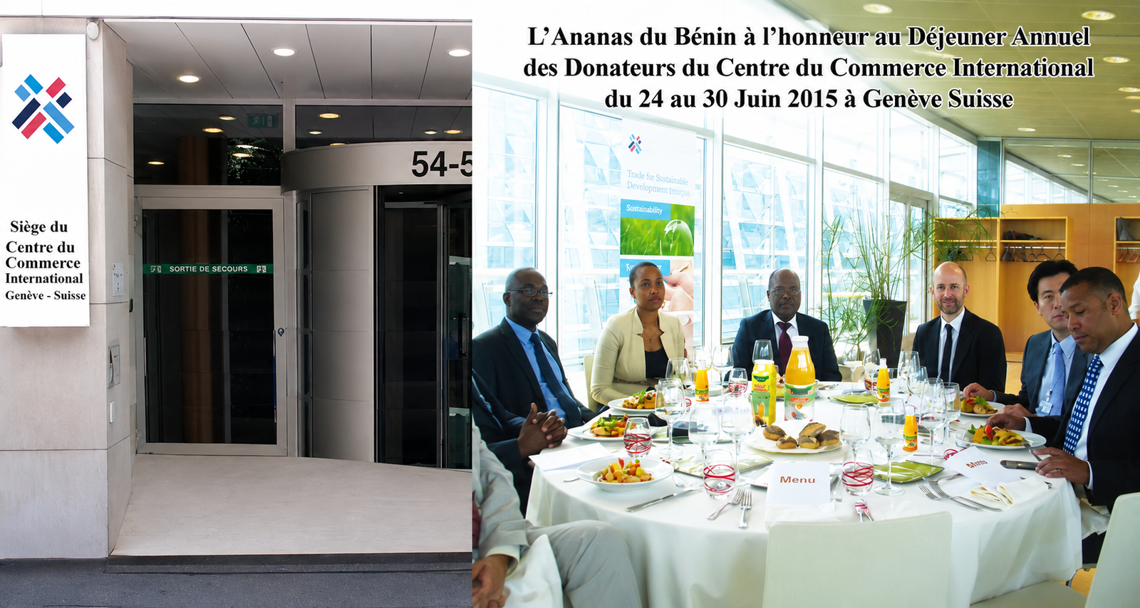 L'Ananas du Bénin au Déjeuner CCI — Genève, Suisse 2015