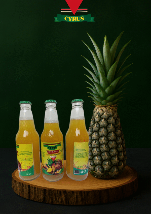 Cocktail Ananas Gingembre CYRUS - Bouteille 30cl - Boisson Naturelle Sans Sucre Ajouté